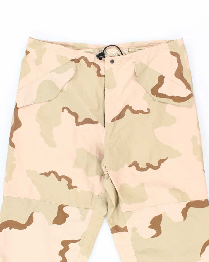 00s Vintage US army ECWCS Desert Camo Gore-Tex Trousers - 40x30 - Image 3