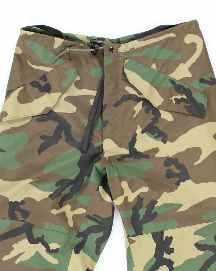 00s Vintage US army ECWCS Woodland Camo Gore-Tex Trousers - 34x28 - Image 3