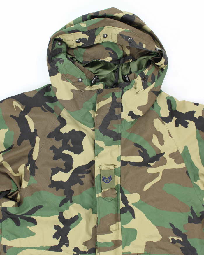 00s Vintage US Army Gore-Tex Woodland Camo Parka - X-Large - Image 3