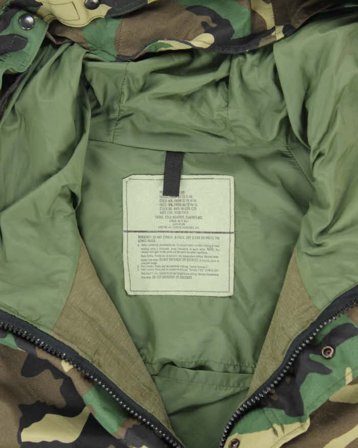 00s Vintage US Army Gore-Tex Woodland Camo Parka - X-Large - Image 5