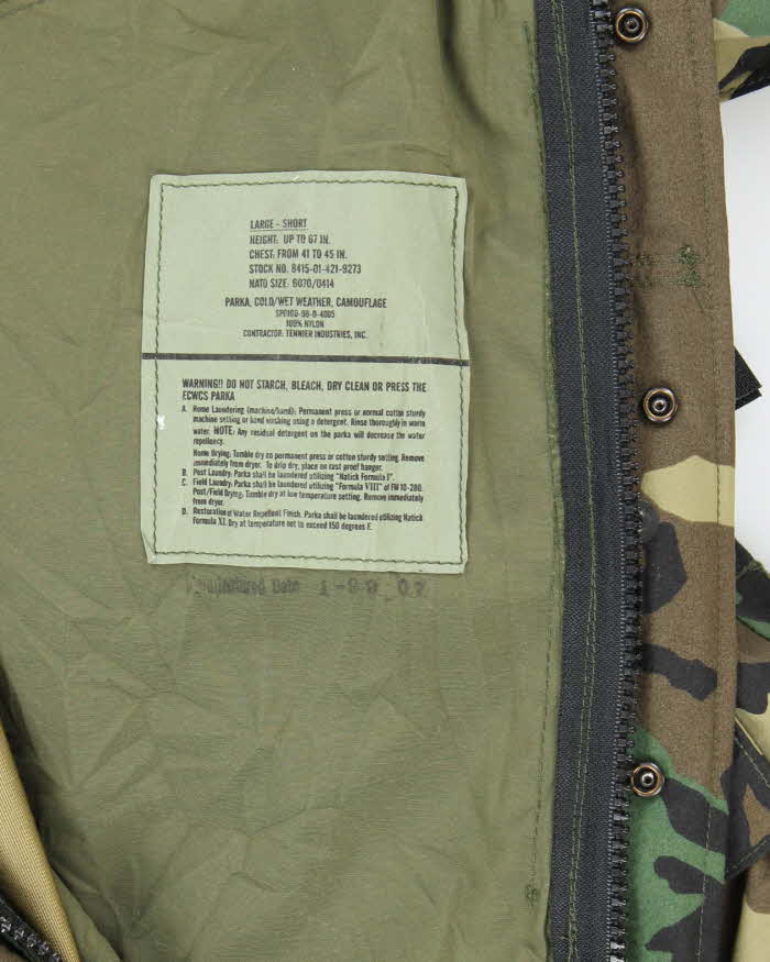 00s Vintage US Army Gore-Tex Woodland Camo Parka - XXX-Large - Image 4