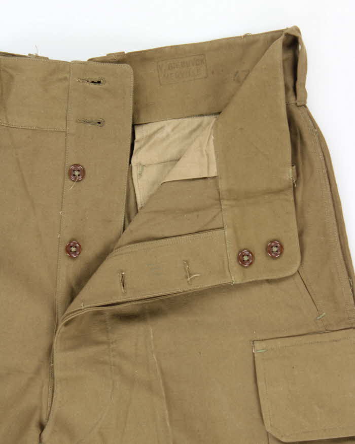 50s Vintage French Army M47 Combat Trousers - 36x34 - Image 5