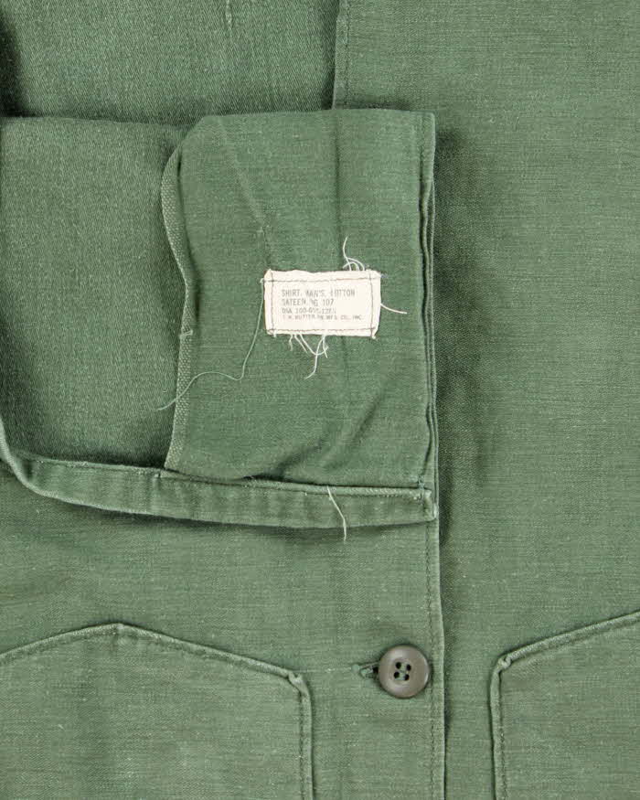 60s Vintage US Army OG-107 Utility Shirt - Large - Image 4
