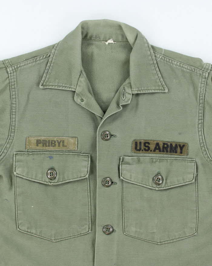 60s Vintage US Army OG-107 Utility Shirt - Medium - Image 3