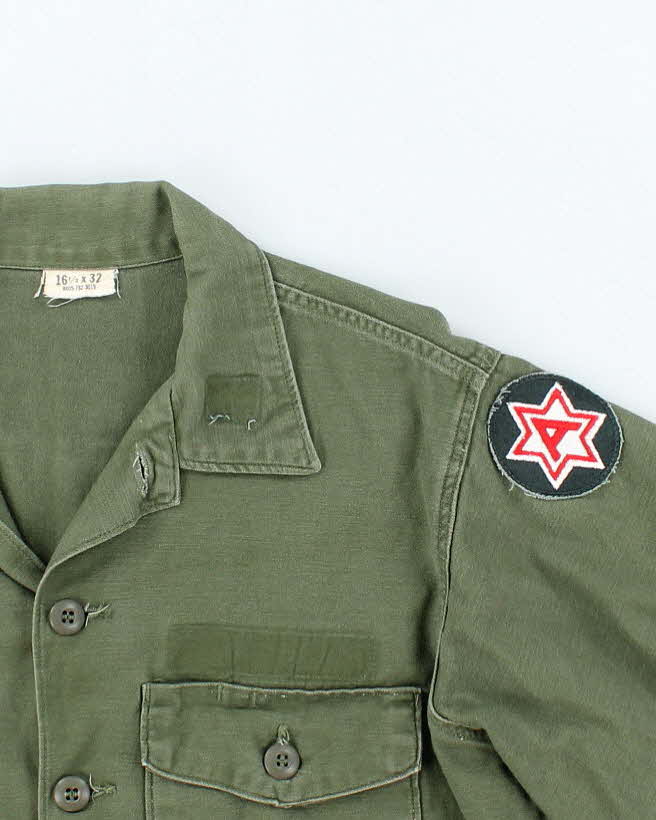 60s Vintage US Army OG-107 Utility Shirt - X-Large - Image 4