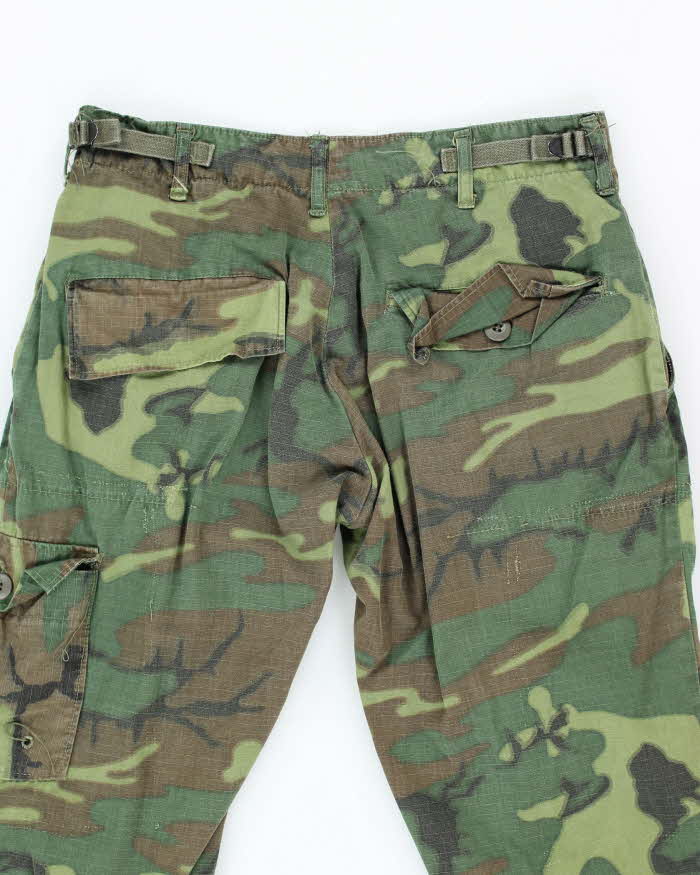 60s Vintage Vietnam War ERDL Camo Jungle Trousers - 30x25 - Image 4