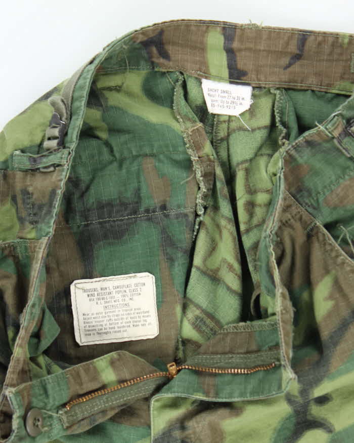 60s Vintage Vietnam War ERDL Camo Jungle Trousers - 30x25 - Image 7
