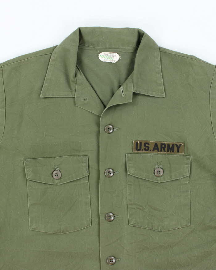 70s Vintage US Army Dura-Press Utility Shirt - Large - Image 3