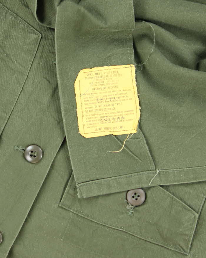 70s Vintage US Army Dura-Press Utility Shirt - Large - Image 6