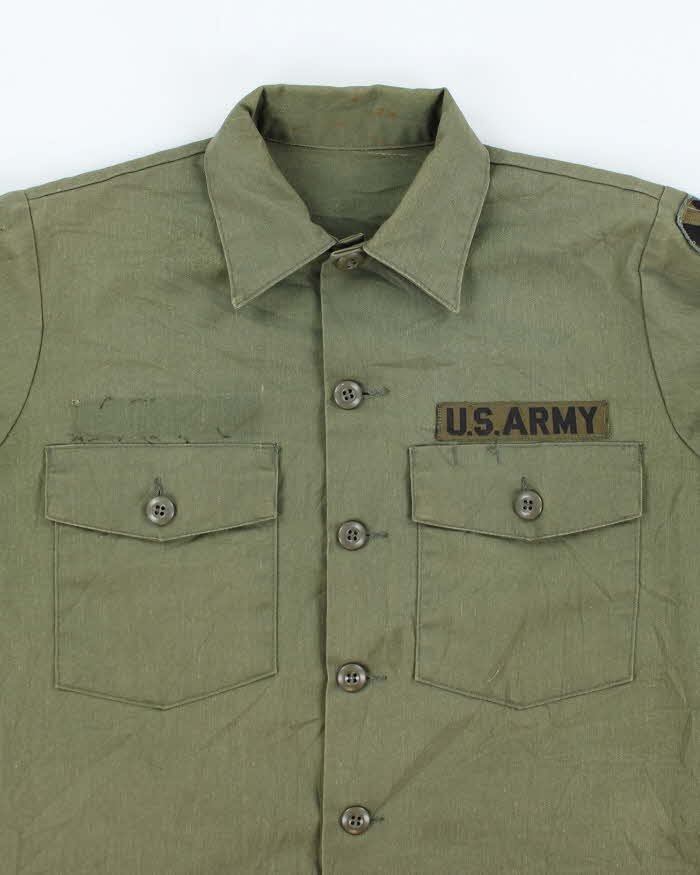70s Vintage US Army Dura-Press Utility Shirt - Large - Image 3