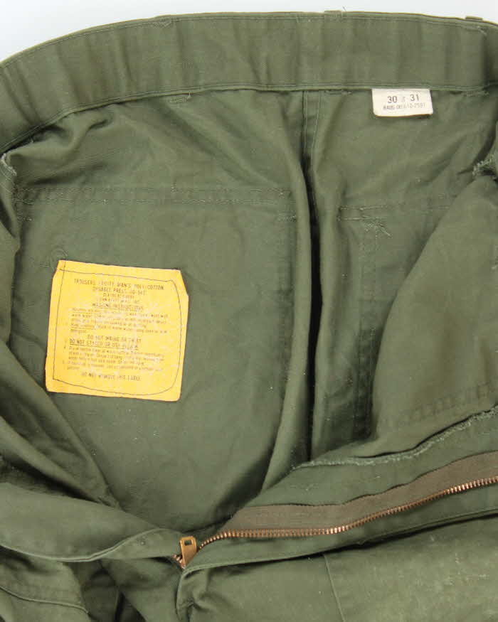70s Vintage US Army Dura-Press Utility Trousers - 28x31 - Image 5