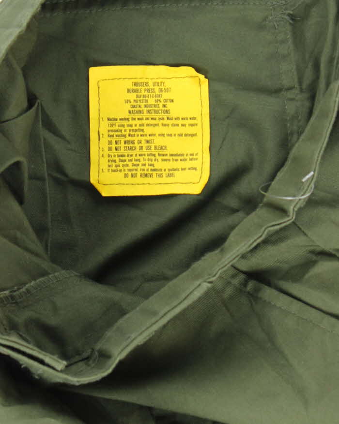 70s Vintage US Army Dura-Press Utility Trousers - 30x32 - Image 5