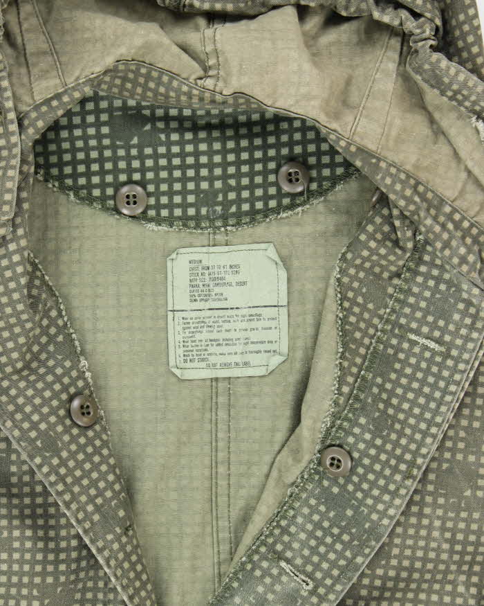 80s Vintage US army Desert Night Camo Parka - Large - Image 4