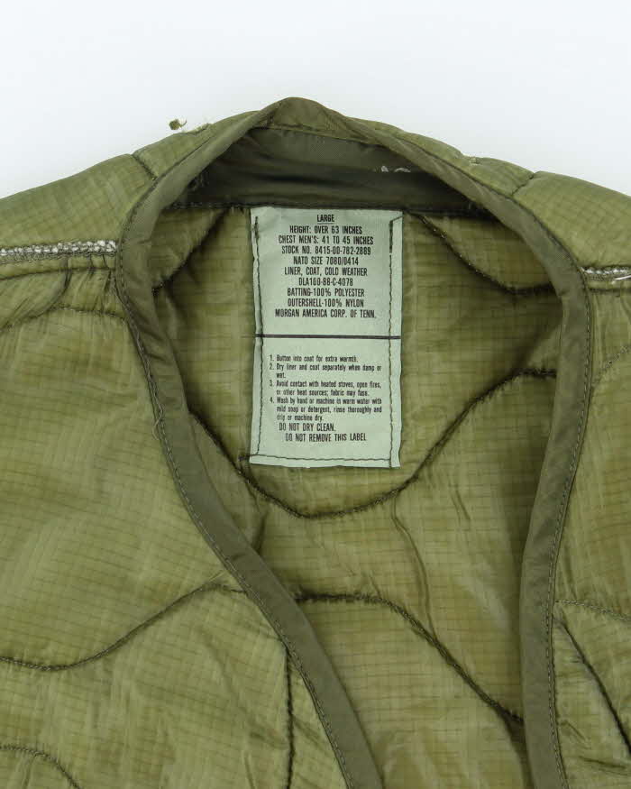 80s Vintage US Army M65 Jacket Liner - X-Large - Image 5