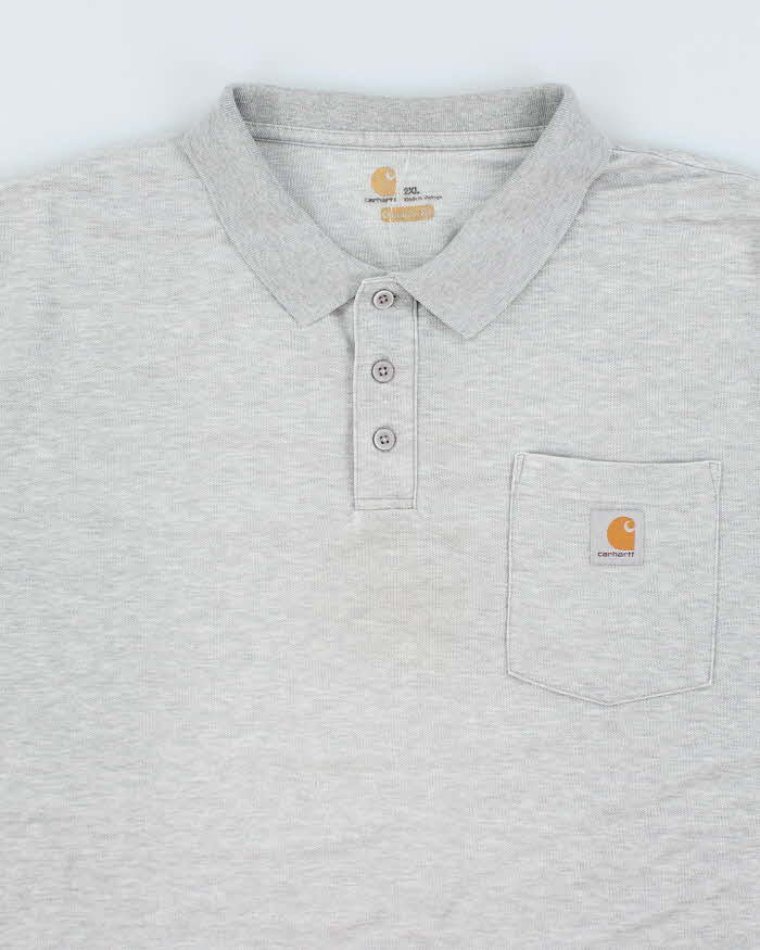 Carhartt Grey Polo Shirt - XXL - Image 3