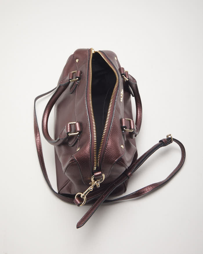 Coach Red Metallic Leather Crossbody Bag - Image 6