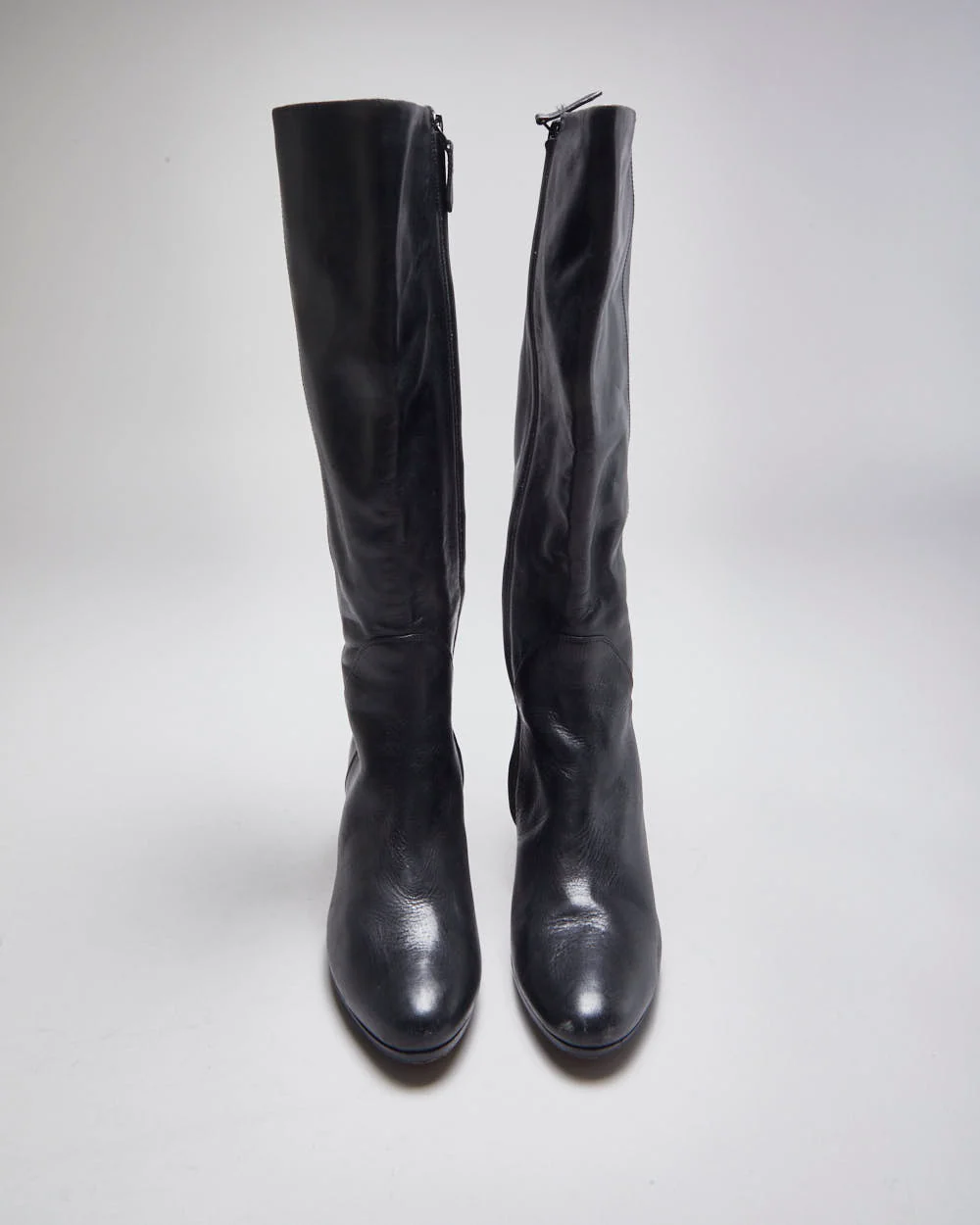 Cole Hann x Nike Air Black Leather Heeled Boots - UK4 - Image 3