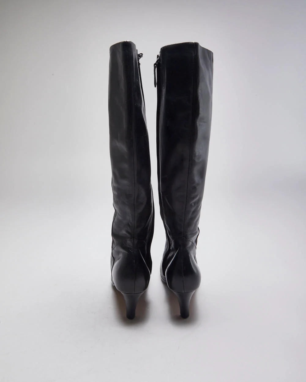Cole Hann x Nike Air Black Leather Heeled Boots - UK4 - Image 4