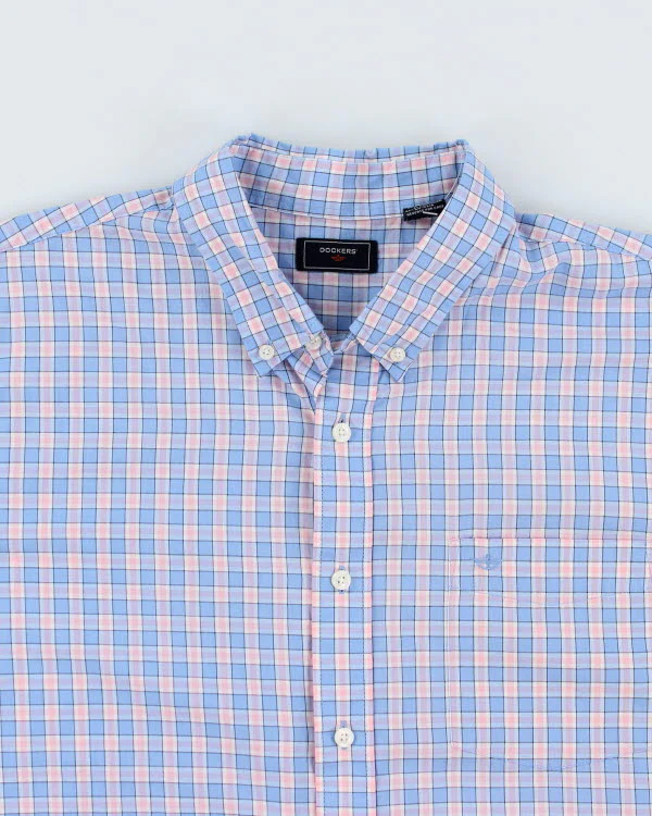 Dockers Blue & Pink Check Shirt - XL - Image 3
