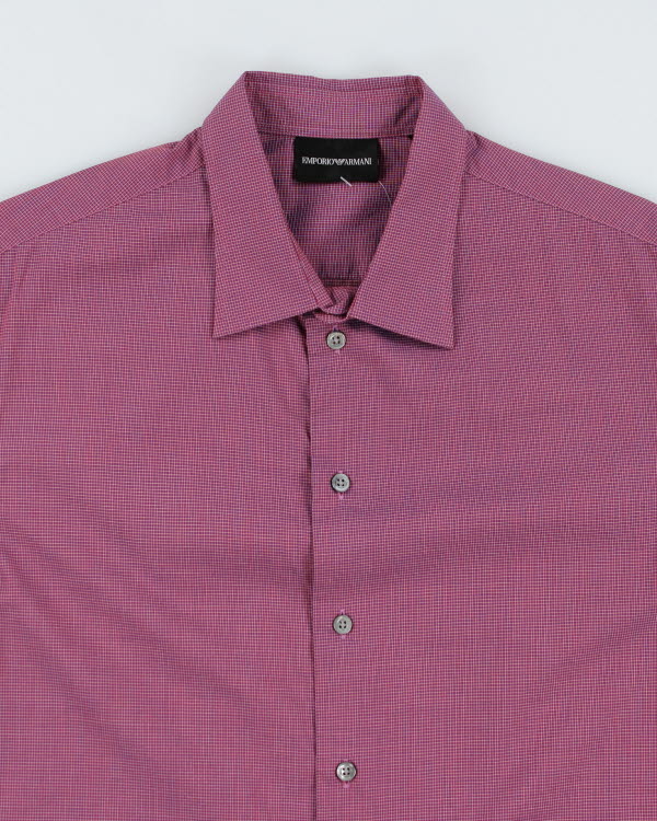 Emporio Armani Purple Check Shirt - L - Image 3