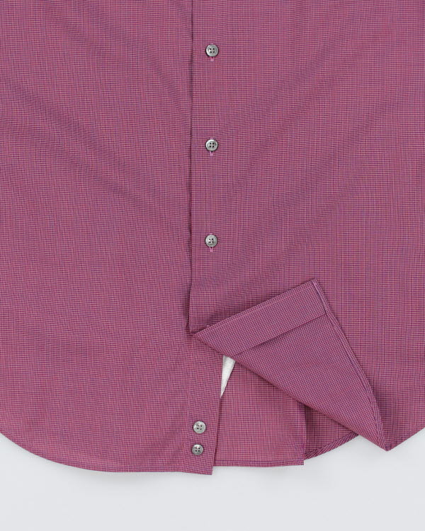 Emporio Armani Purple Check Shirt - L - Image 4