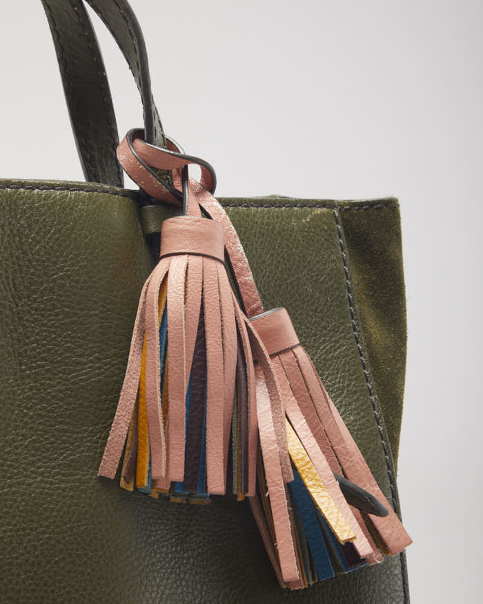 Fossil Green Leather Backpack - Image 5