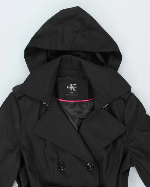 Guess Black Trench Coat - L - Image 3