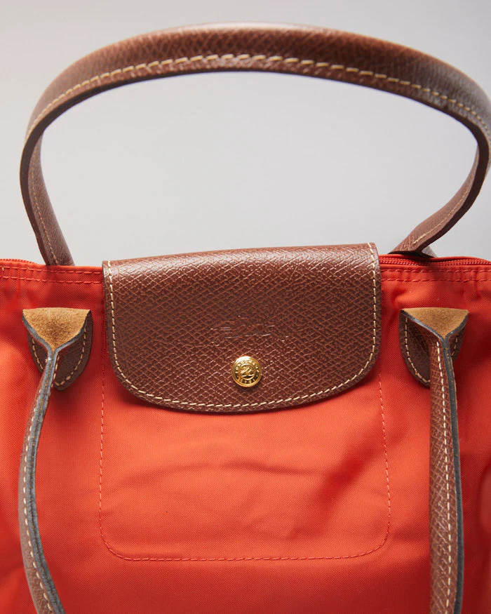 Longchamp Le Pilage Orange Small Tote Bag - Image 3