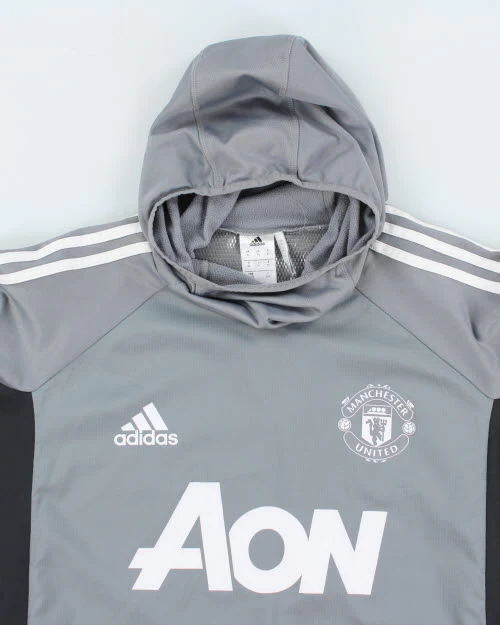 Manchester United Fleece Lined Lightweight Hooded Pullover - XL - Image 3