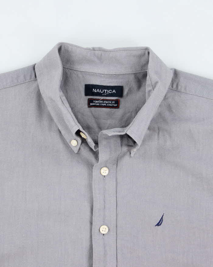 Nautica Grey Long Sleeve Shirt - XXL - Image 3
