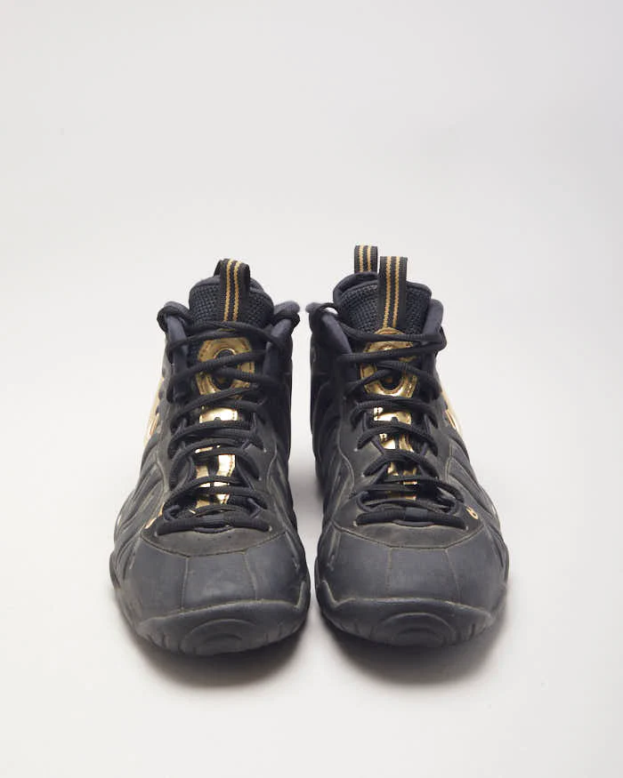 Nike Foamposite Pro Black Metalic Gold Trainers - UK6 - Image 3