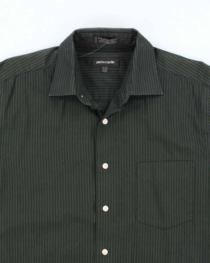 Pierre Cardin Green Stripe Shirt - M - Image 3