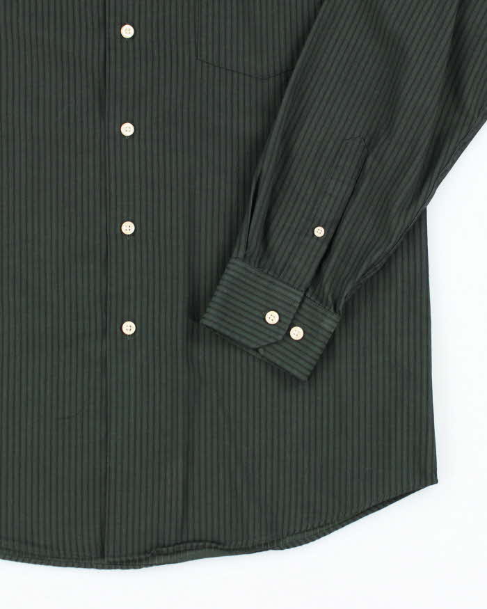 Pierre Cardin Green Stripe Shirt - M - Image 4