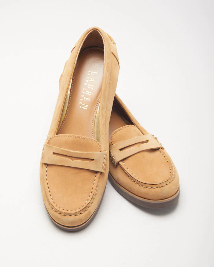 Ralph Lauren Brown Suede Loafers - UK4 - Image 5
