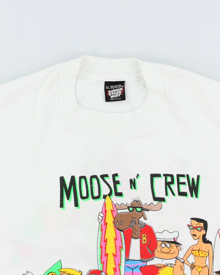 Vintage 1986 Moose Club Graphic T-Shirt - XL - Image 3
