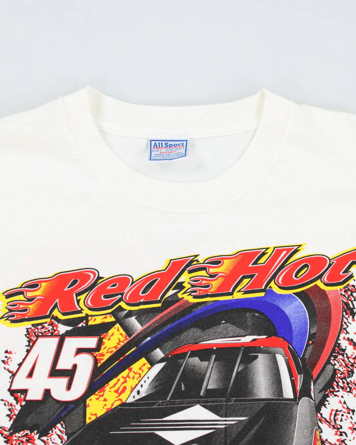 Vintage 1990s Red Hot Racing T-Shirt - XL - Image 3