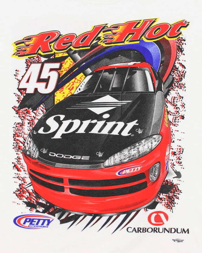 Vintage 1990s Red Hot Racing T-Shirt - XL - Image 4