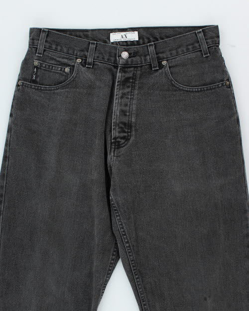 Vintage 2000's Armani Exchange Grey Stone Wash Jeans - W30 L32 - Image 3