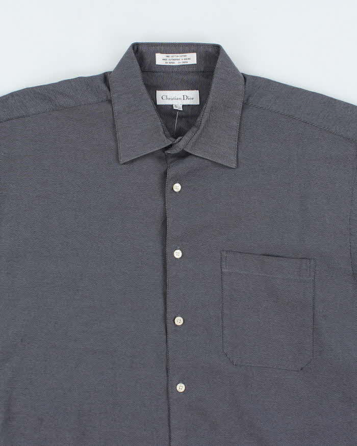 Vintage 2000's Christian Dior Plain Grey Shirt - L - Image 3