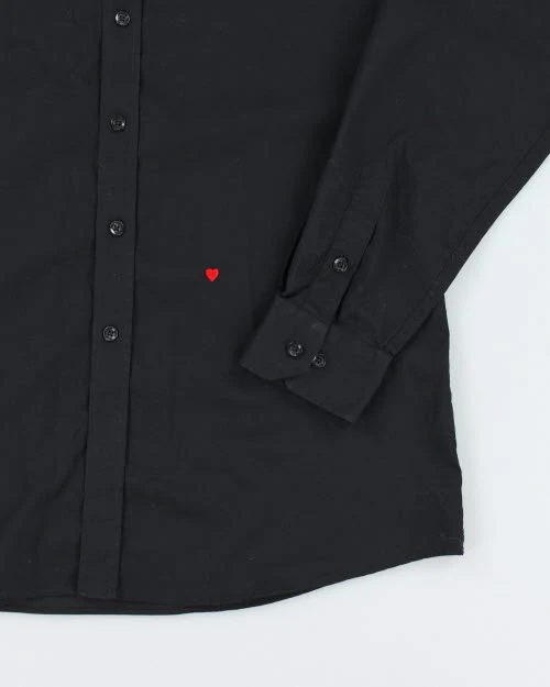 Vintage 2000's Moschino Plain Black Long-sleeved Shirt - L - Image 4