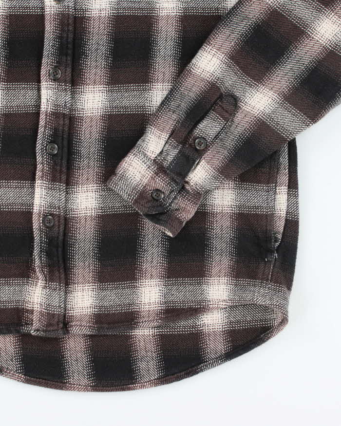 Vintage 2000's Orvis Brown Plaid Heavyweight Shirt - L - Image 4