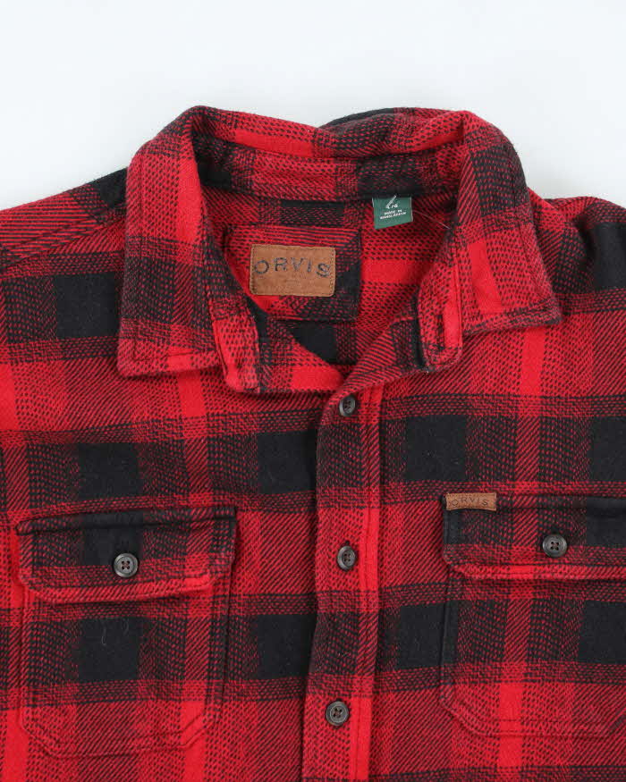Vintage 2000's Y2K Orvis Heavyweight Flannel Shirt - L - Image 3