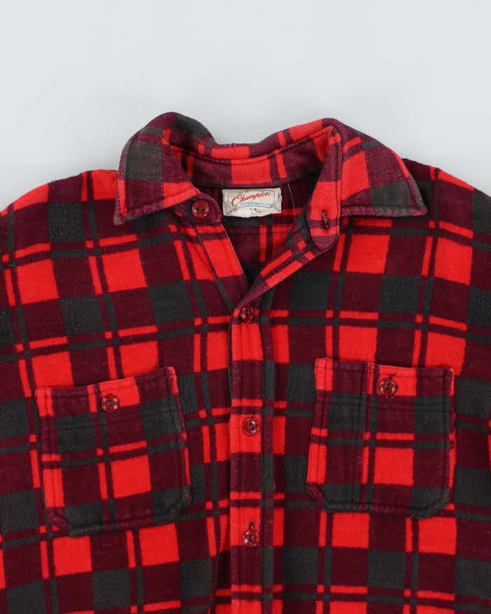 Vintage 60s Champion Thick Flannel Shirt - L - Image 3