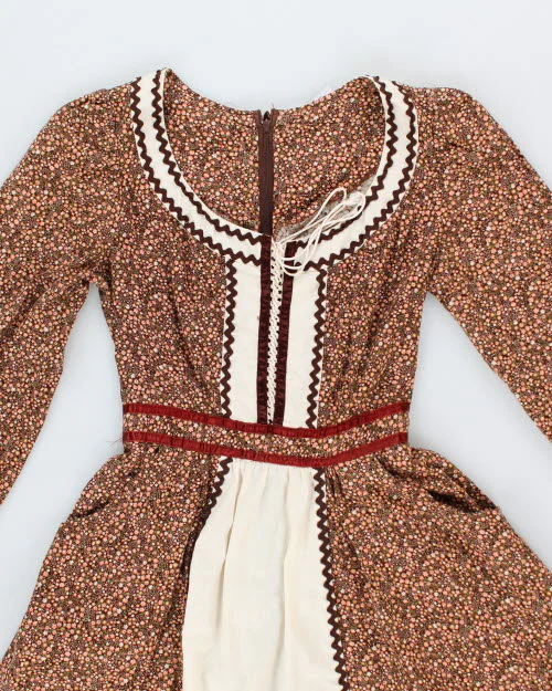 Vintage 70s Floral Prairie Dress - S - Image 3