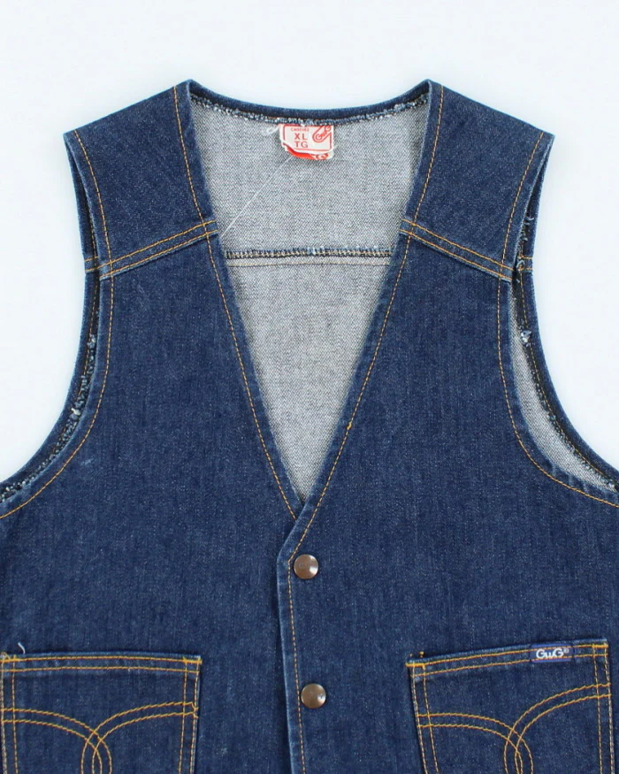 Vintage 70's GWG Denim Vest - XL - Image 3