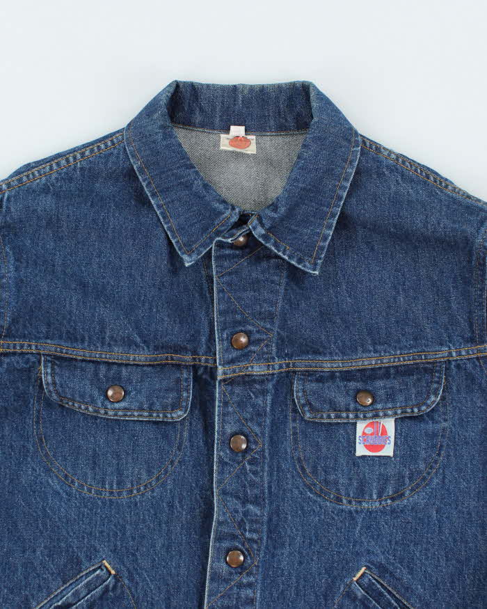 Vintage 80's GWG Scrubbies Dark Wash Denim Jacket - L - Image 3