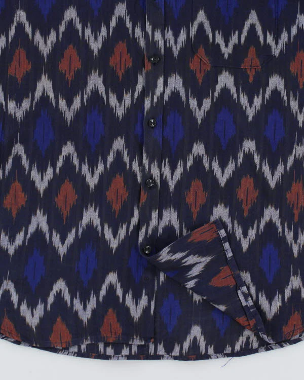 Vintage 80's Patterned Short Sleeve Shirt - XL - Image 4