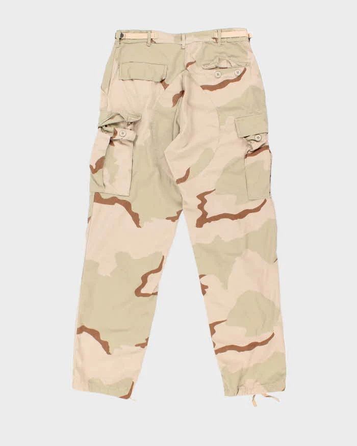 Vintage 90's Desert Camouflage Military Cargo Trousers - W32 L32 - Image 3