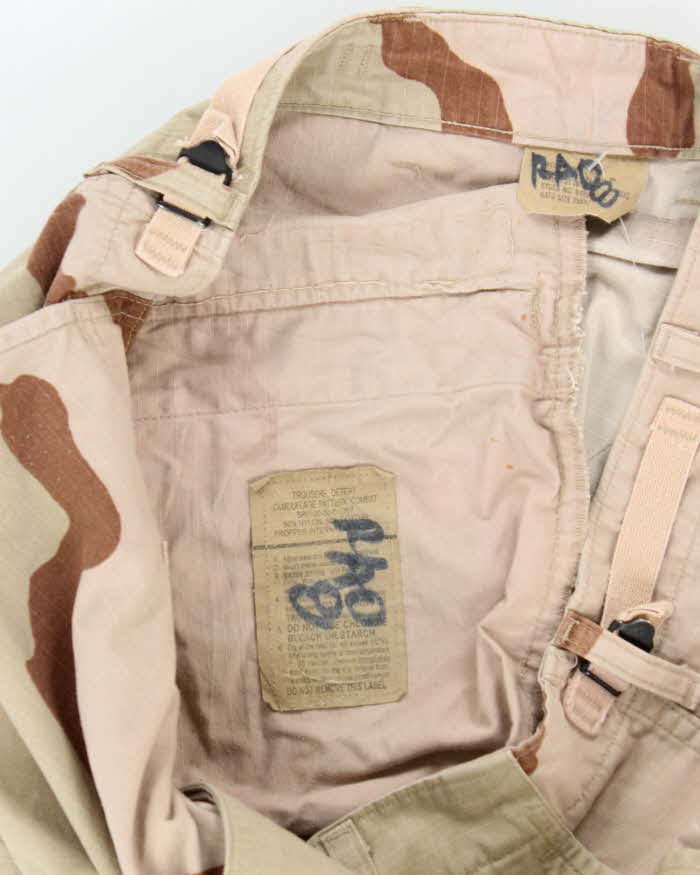 Vintage 90's Desert Camouflage Military Cargo Trousers - W34 L30 - Image 5