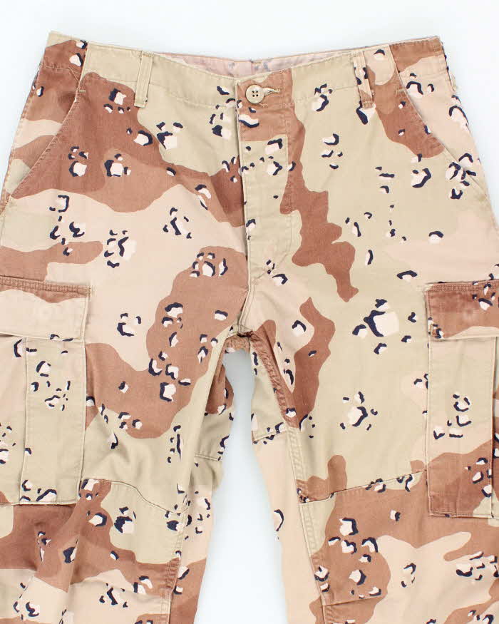 Vintage 90's Desert Chocolate Chip Camo Military Cargo Trousers - W32 L28 - Image 3